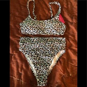 cheetah high waisted bikini